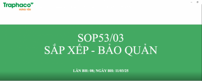 SOP53.03 Sắp xếp - Bảo quản